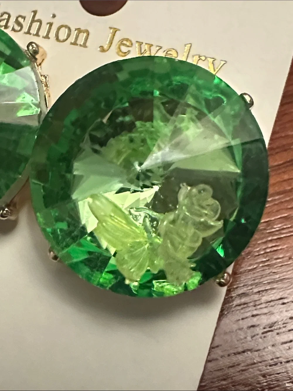 Fashion Jewelry Emerald Green Round Crystal Stud Earrings